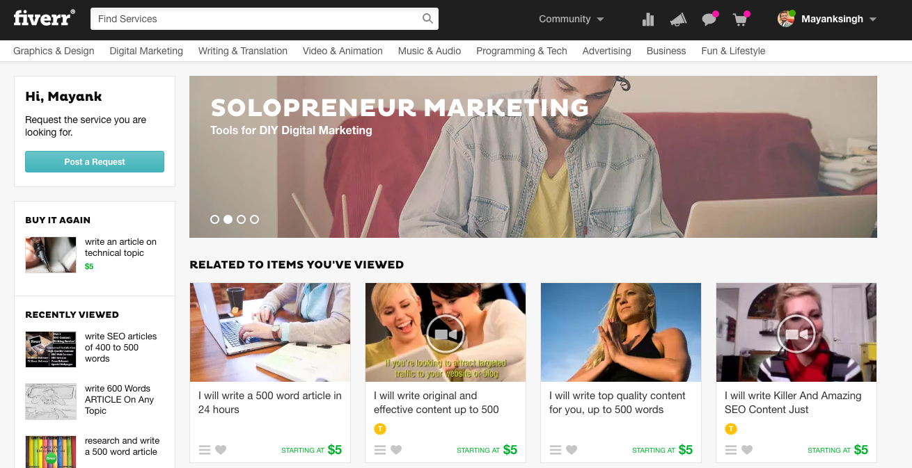 Hire freelancers