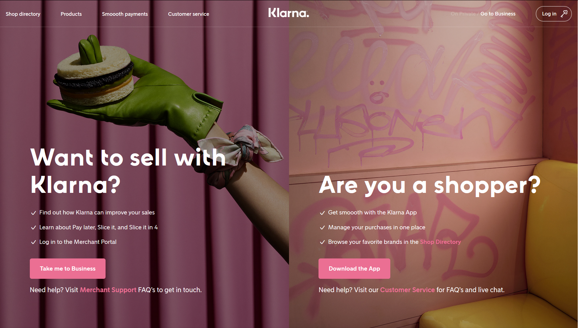 Klarna's Dashboard